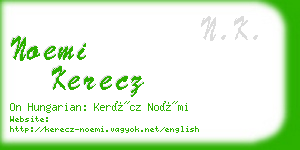 noemi kerecz business card